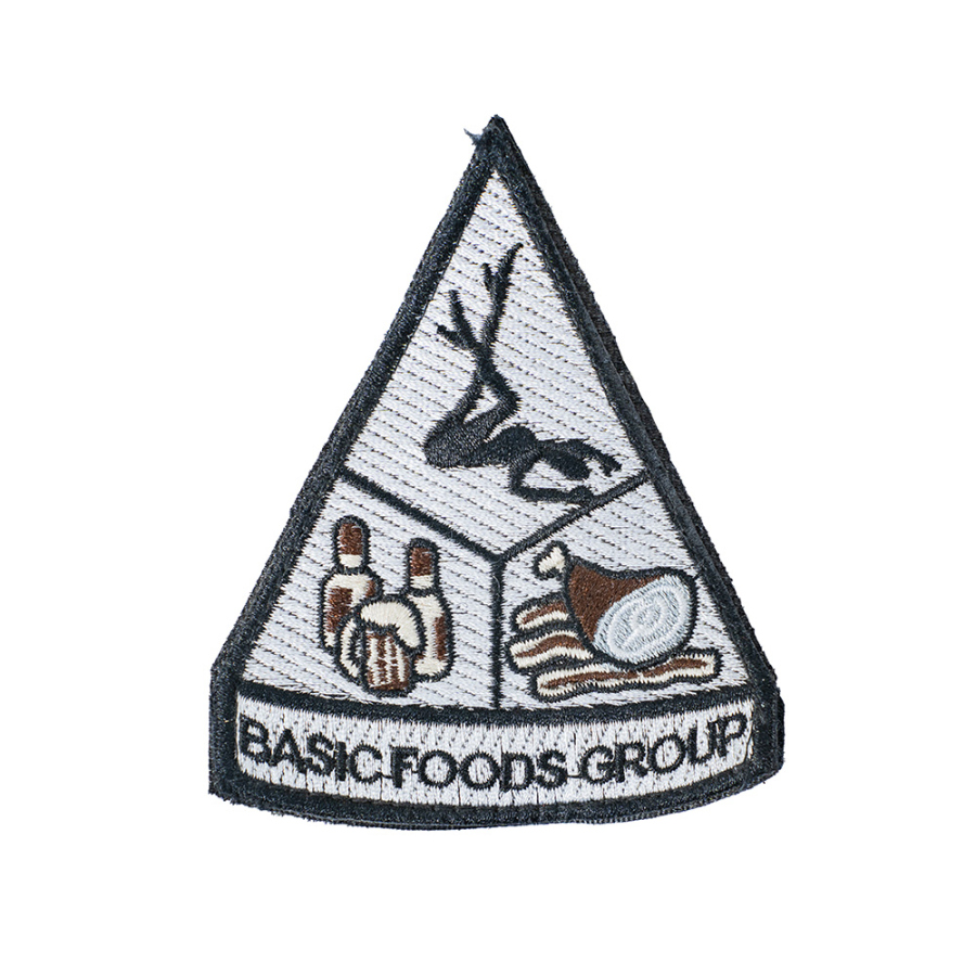 Патч шеврон с вышивкой для одежды на липучке Basic Foods Grour