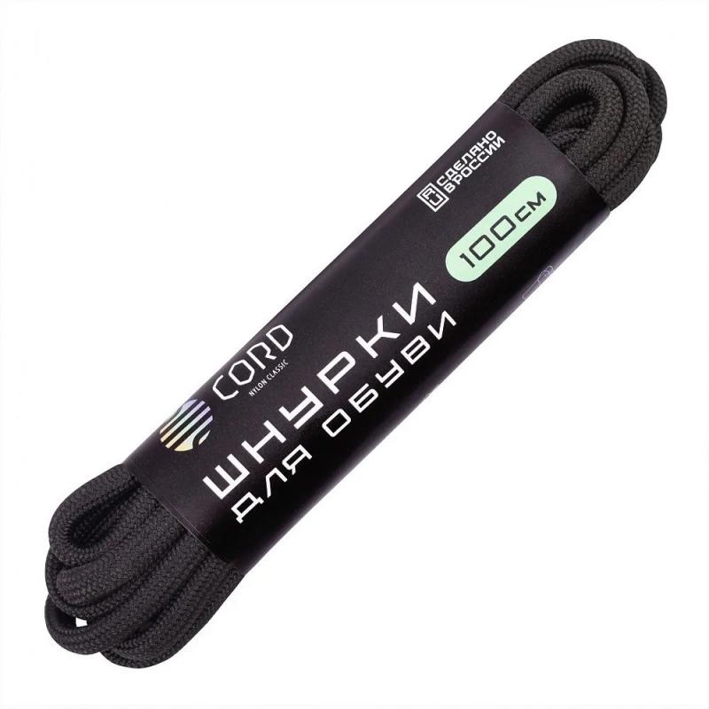 Шнурки Cord 100 см черный