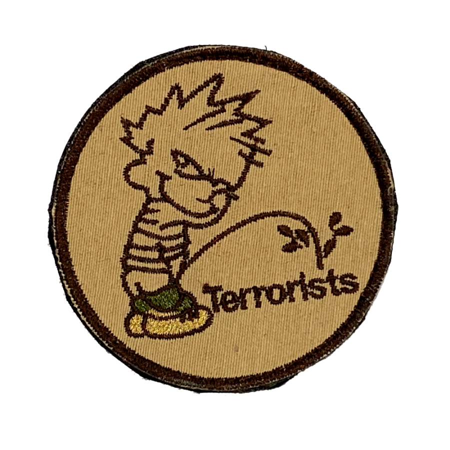 Патч, шеврон с вышивкой для одежды. На липучке. Terrorists 1