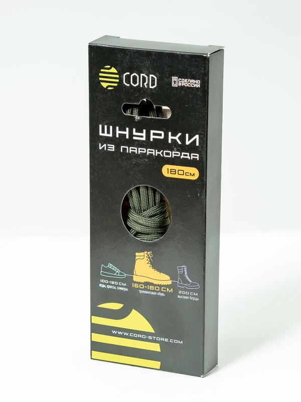 Шнурки Cord из паракорда 180 см олива