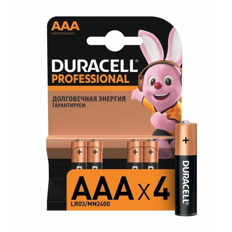 Батарейка Duracell Plus LR03 ААА упаковка 4 шт