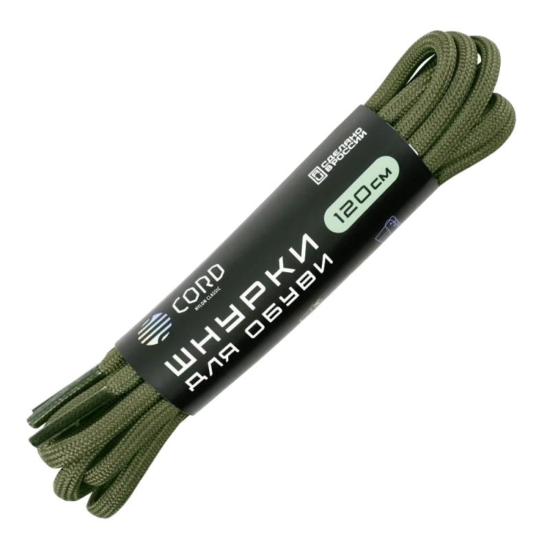 Шнурки Cord 120 см олива