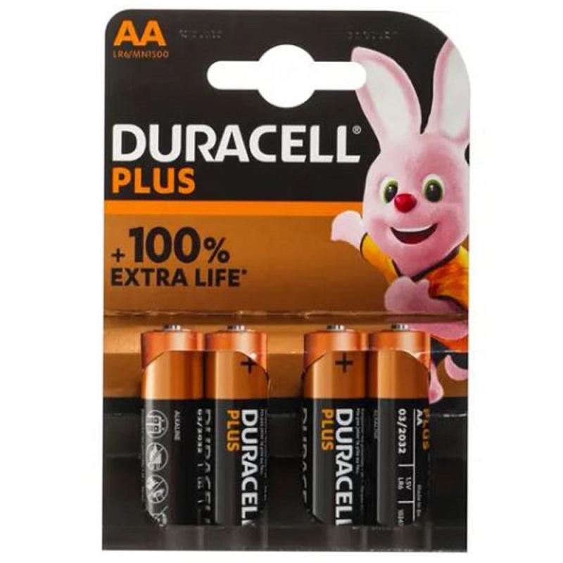 Батарейка Duracell Plus LR6 АА упаковка 4 шт