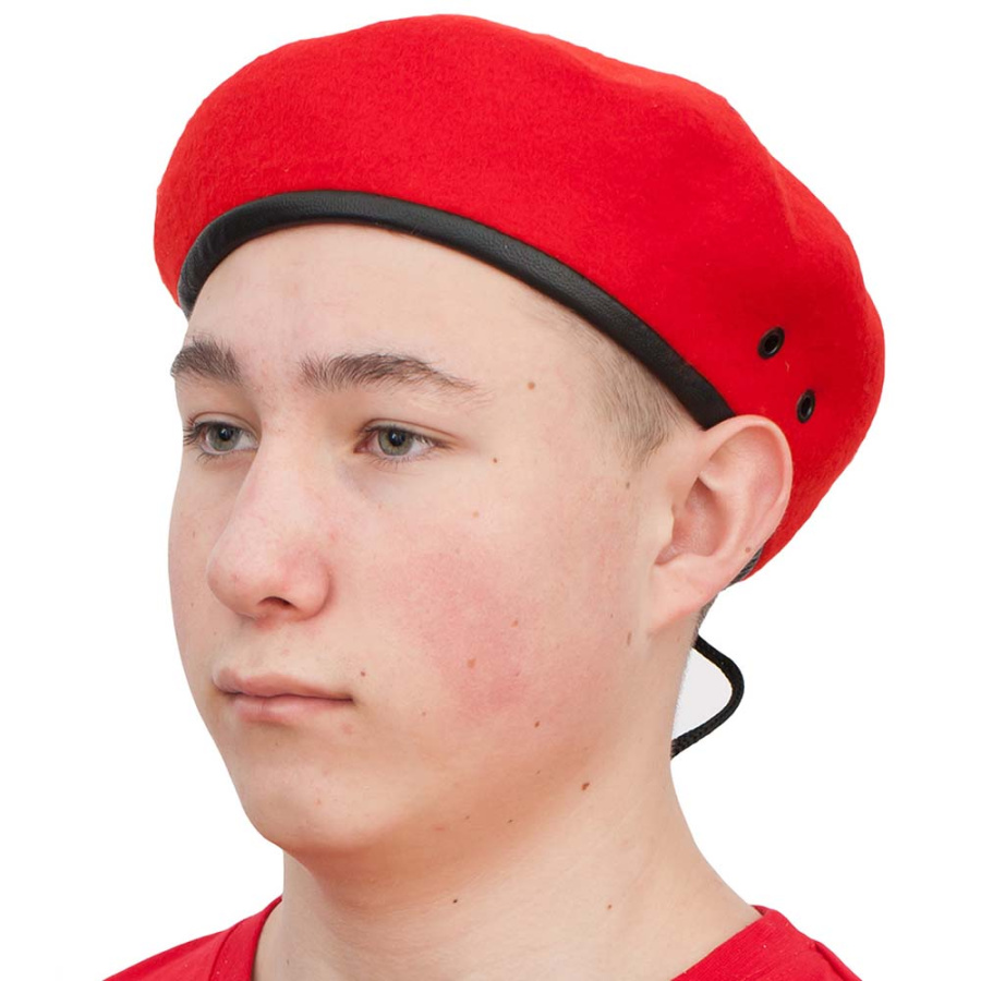 Берет Юнармии, фетр, красный 3