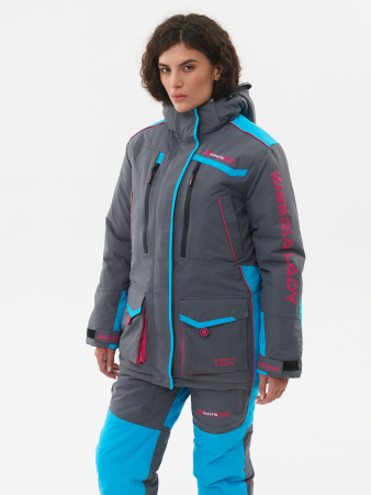 Костюм Huntsman Siberia Lady breathable до -35°С серый/голубой женский