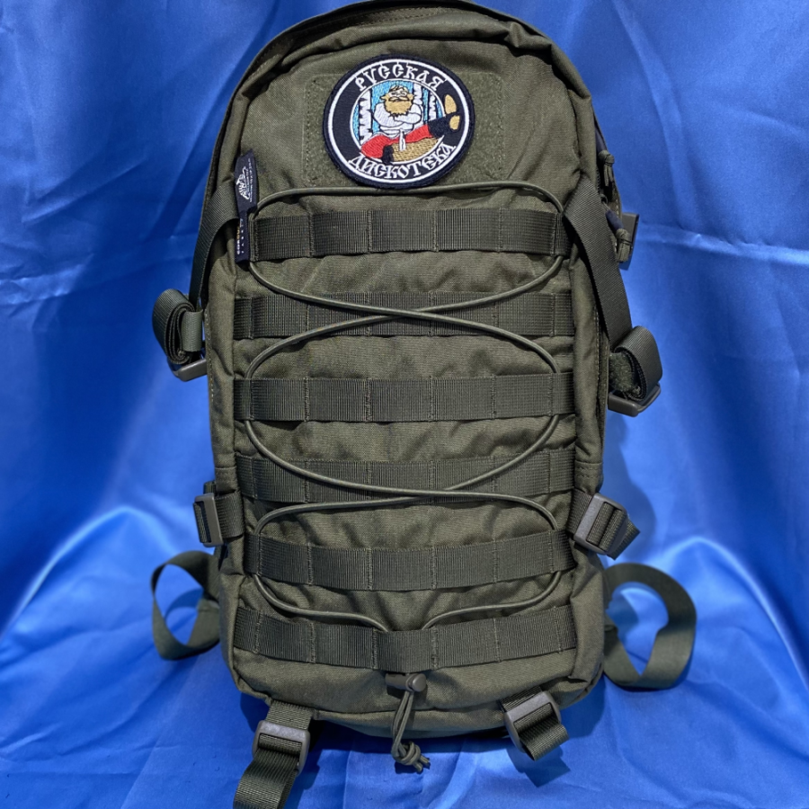 Патч шеврон с вышивкой для одежды на липучке. Русская дискотека круглая