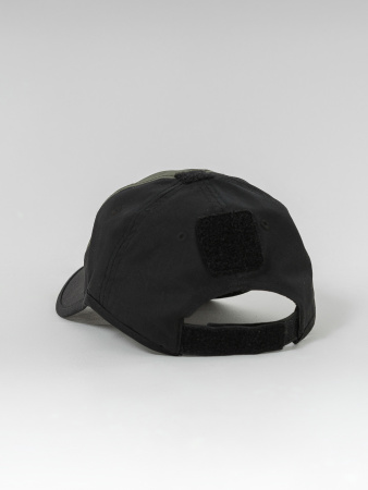 Бейсболка Helikon Logo, PolyCotton Ripstop, Black/Olive Green