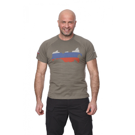 Футболка 7,62 Russia хлопок олива