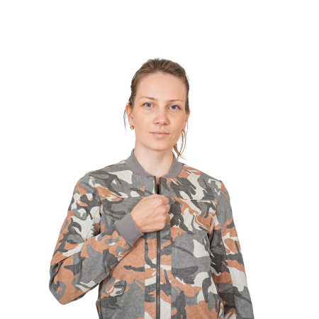 Куртка-бомбер Rosomaha Арма терракотовый камуфляж женская
