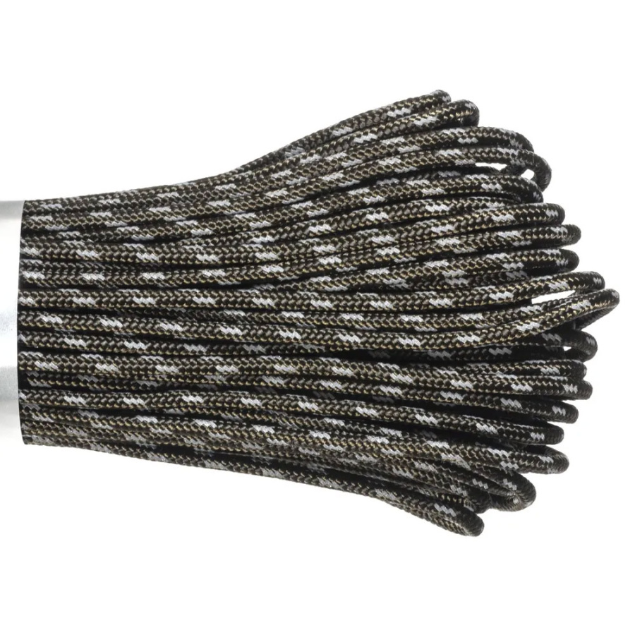 Веревка паракорд Cord 275 нейлон 10 м световозвращающий khaki 